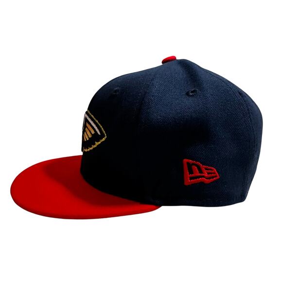 New Orleans Pelicans New Era Youth 9Fifty Snapback Two Tone Red Blue Adjustable - Picture 3 of 7